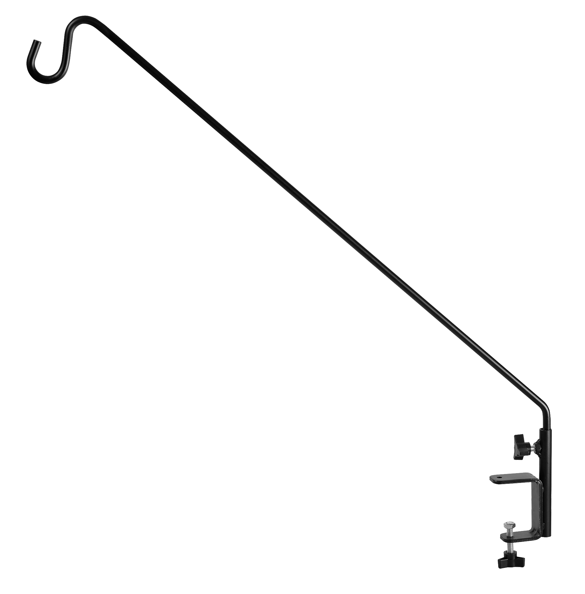 Heavy Duty Deck Hook, 37 Inch Pole, 2 Inch NonSlip Clamp, With 360 Degree Swivel, for Bird