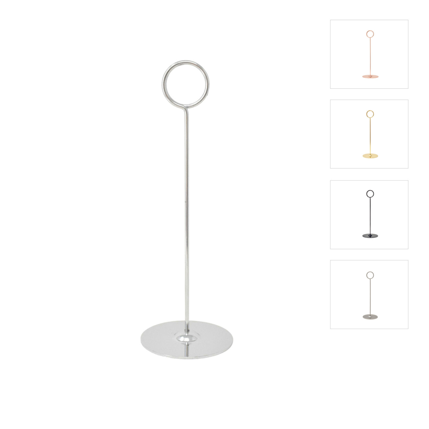 Place Card Holder 8 in Tall 12 pack Chrome Silver Table Cardholder