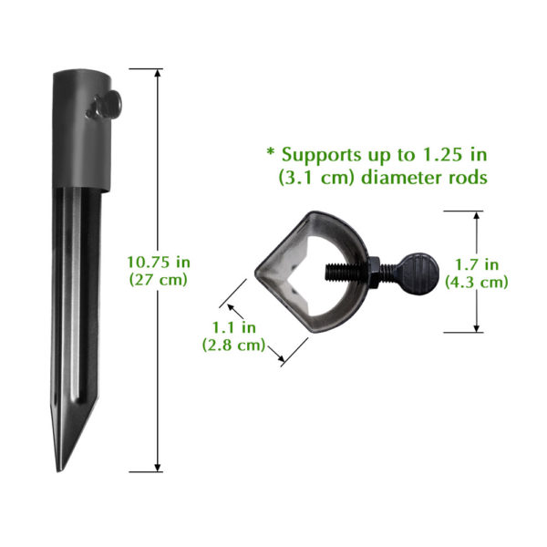 Steel Torch Stakes, 4Pack, Compatible with Tiki Torches and Other