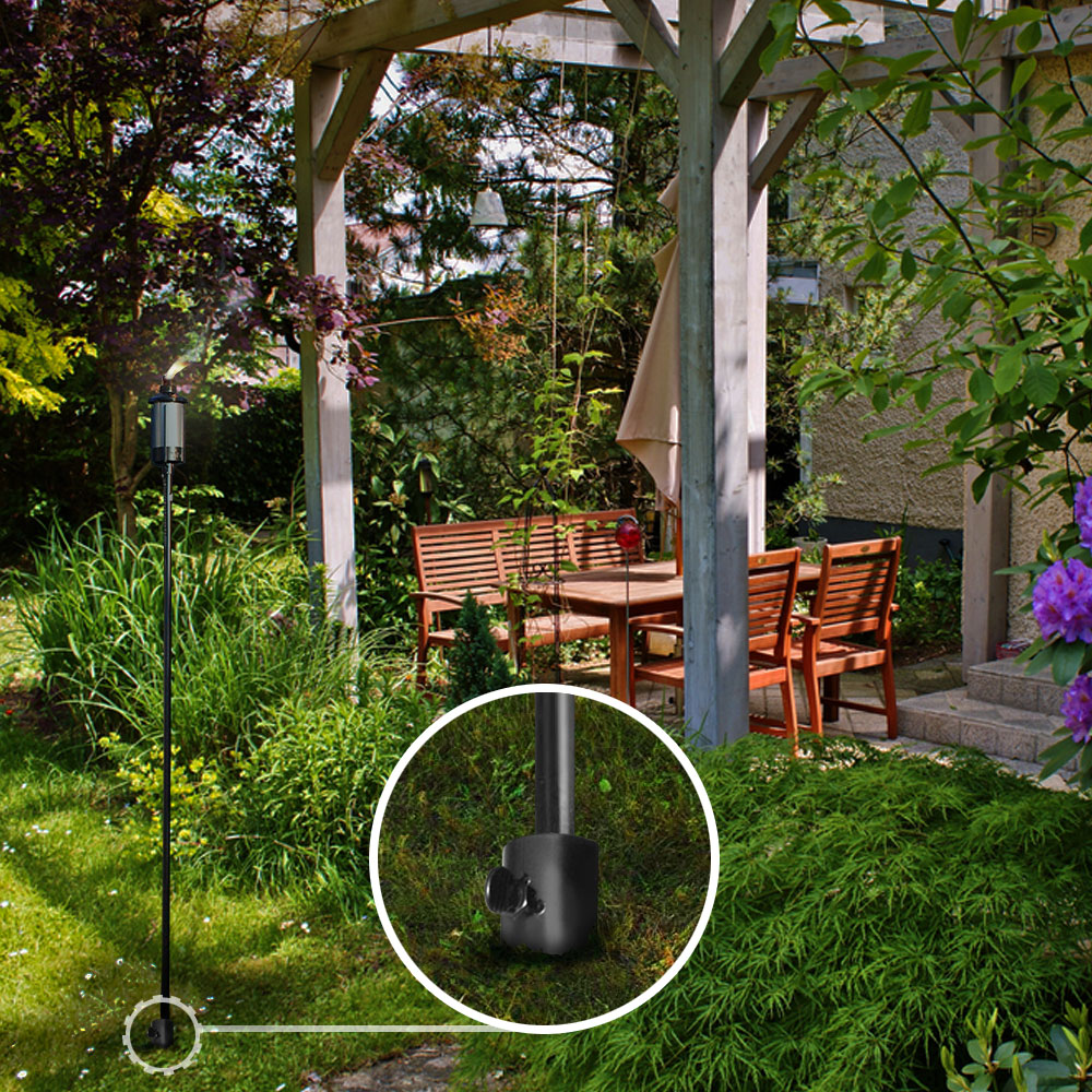 Steel Torch Stakes, 4Pack, Compatible with Tiki Torches and Other