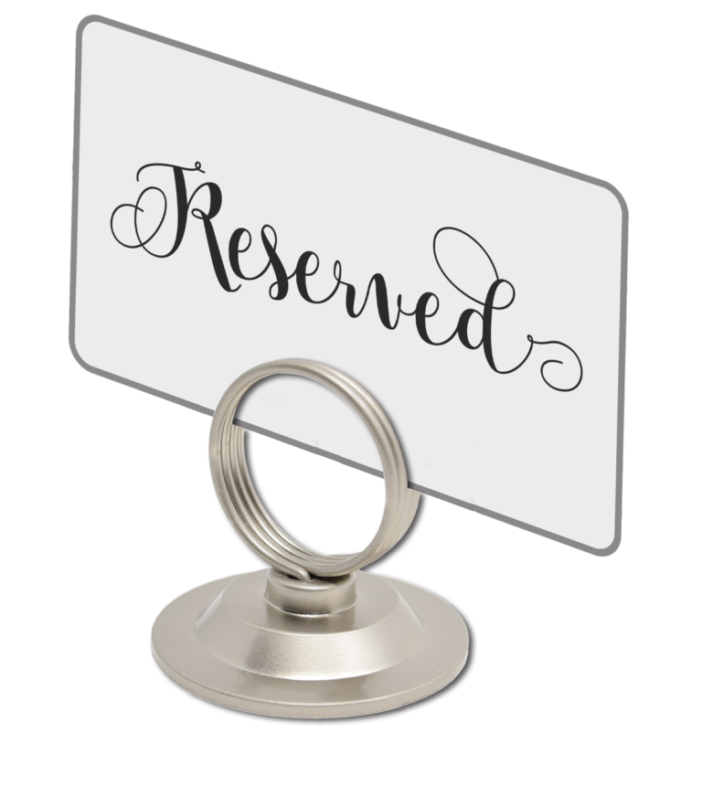 Place Card Holder, 12 pack, Satin Nickel, Table Card Holder Tabletop