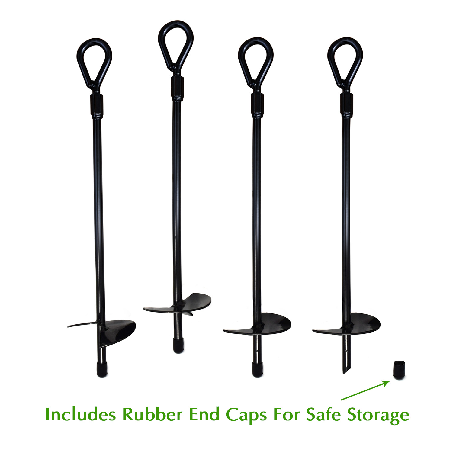 Ground Anchor Set with Drill Sockets Gray Bunny