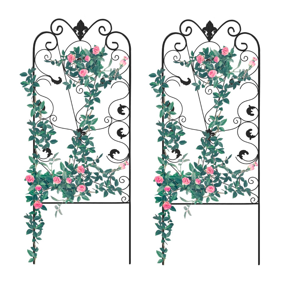 GrayBunny GB-6900WH3 Garden Trellis for Vines and Climbing Plants Black Metal Wire Lattice Grid Panels for Cucumber /& Vegetables Clematis Support Rose Vines Durable /& Sturdy Beautiful Plant Decor