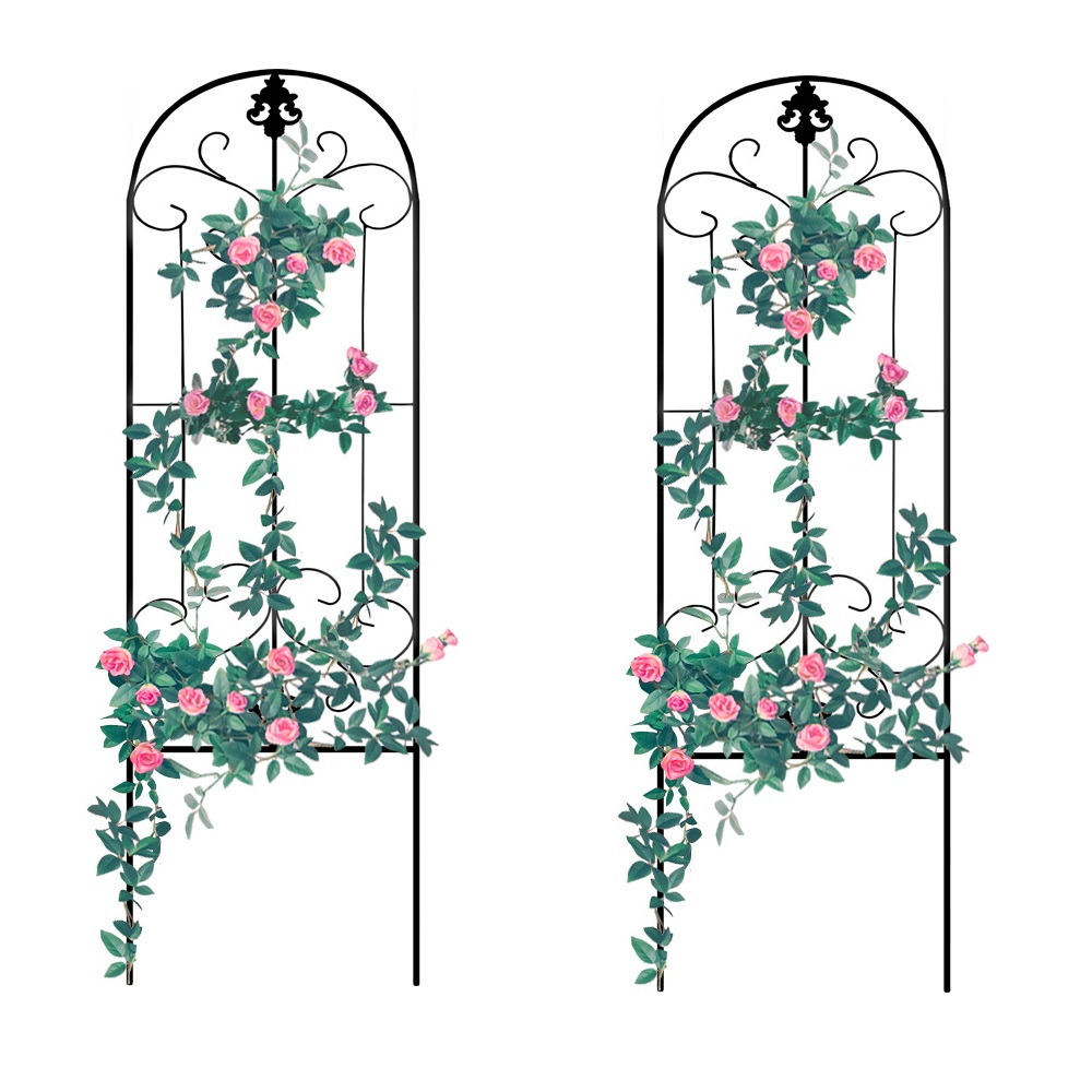 GrayBunny GB-6900WH3 Garden Trellis for Vines and Climbing Plants Black Metal Wire Lattice Grid Panels for Cucumber /& Vegetables Clematis Support Rose Vines Durable /& Sturdy Beautiful Plant Decor