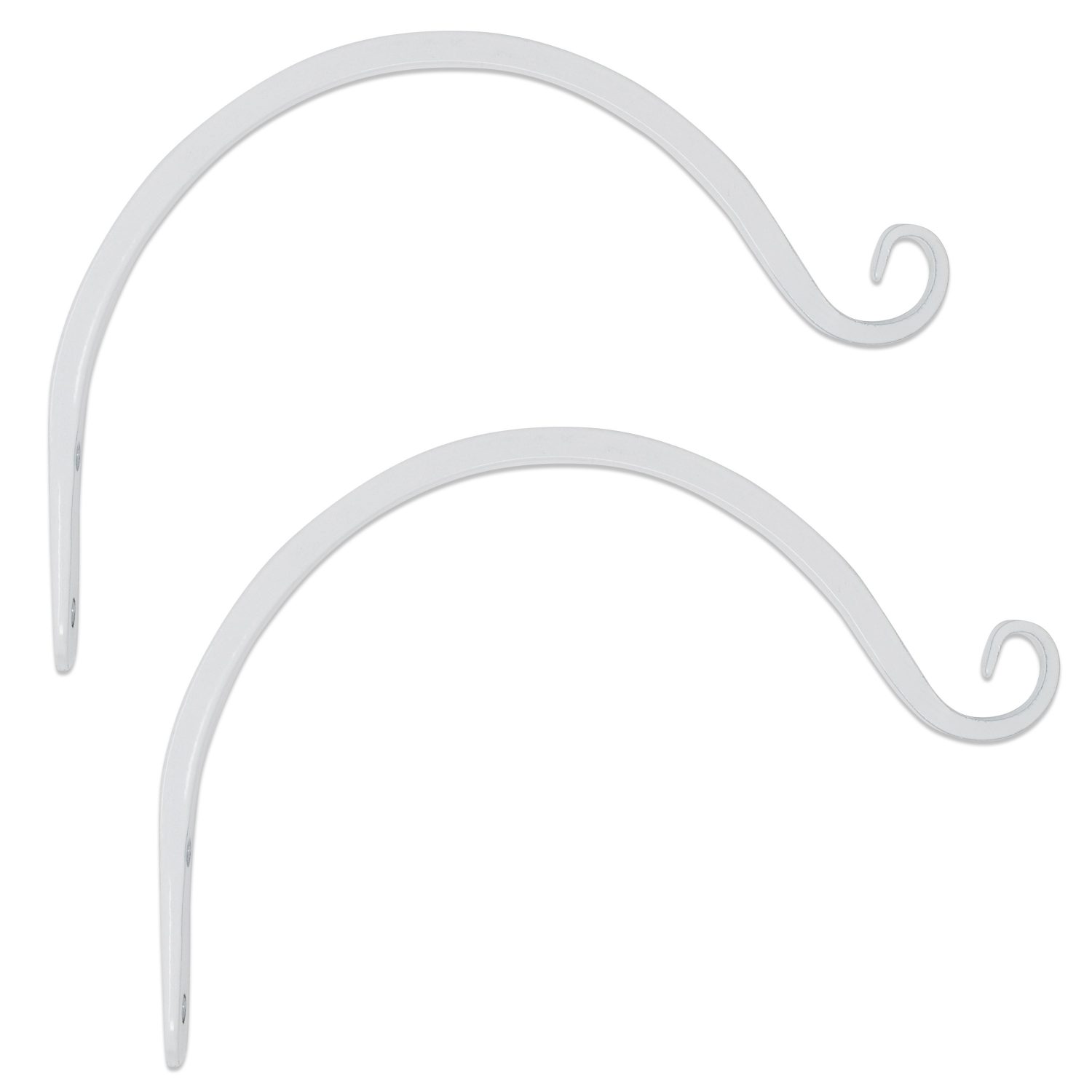 Planters 8.5 Inch Gray Bunny GB-6863B Hand Forged Curved Hook Lanterns 2-Pack White Wind Chimes As Wall Brackets and More! for Bird Feeders