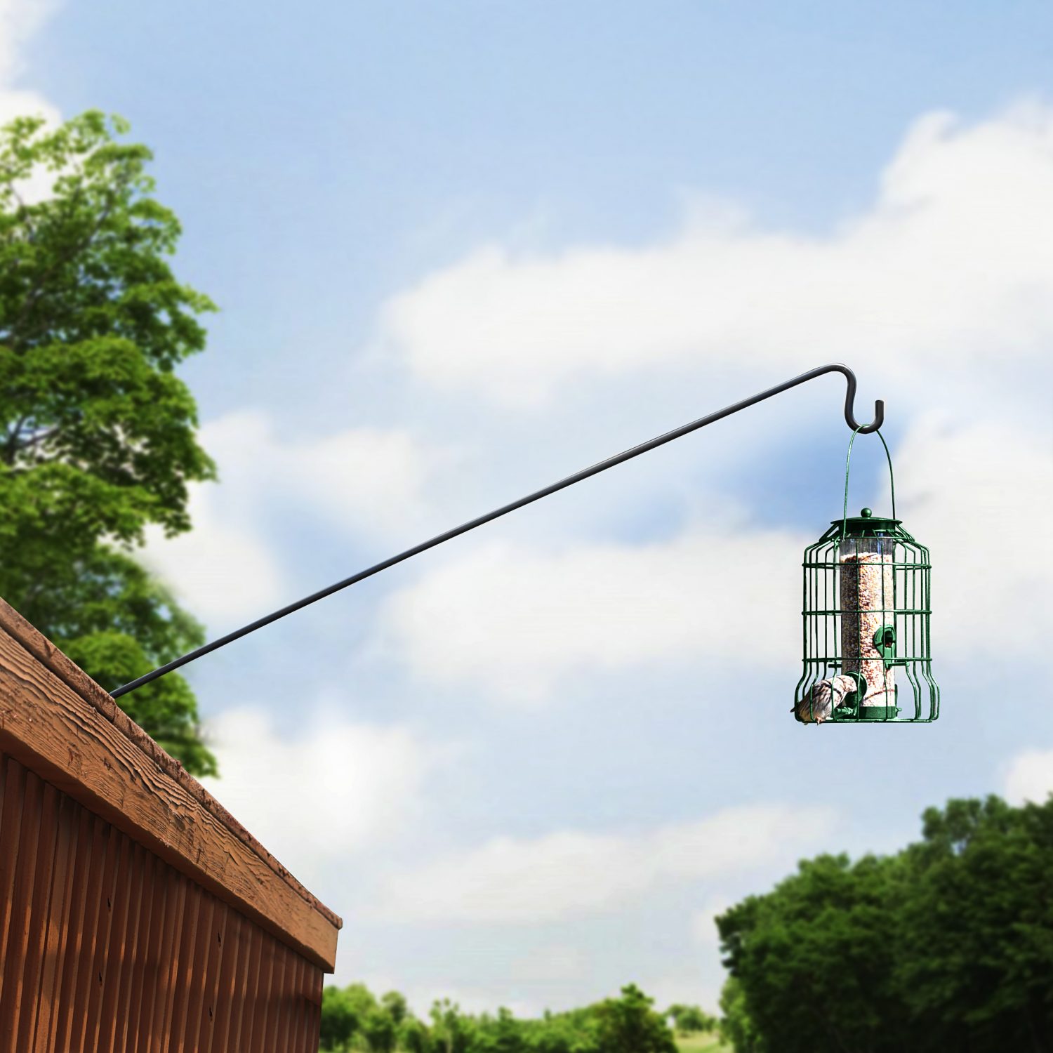 Heavy Duty Extended Reach Deck Hook, For Bird Feeders, Planters, Suet