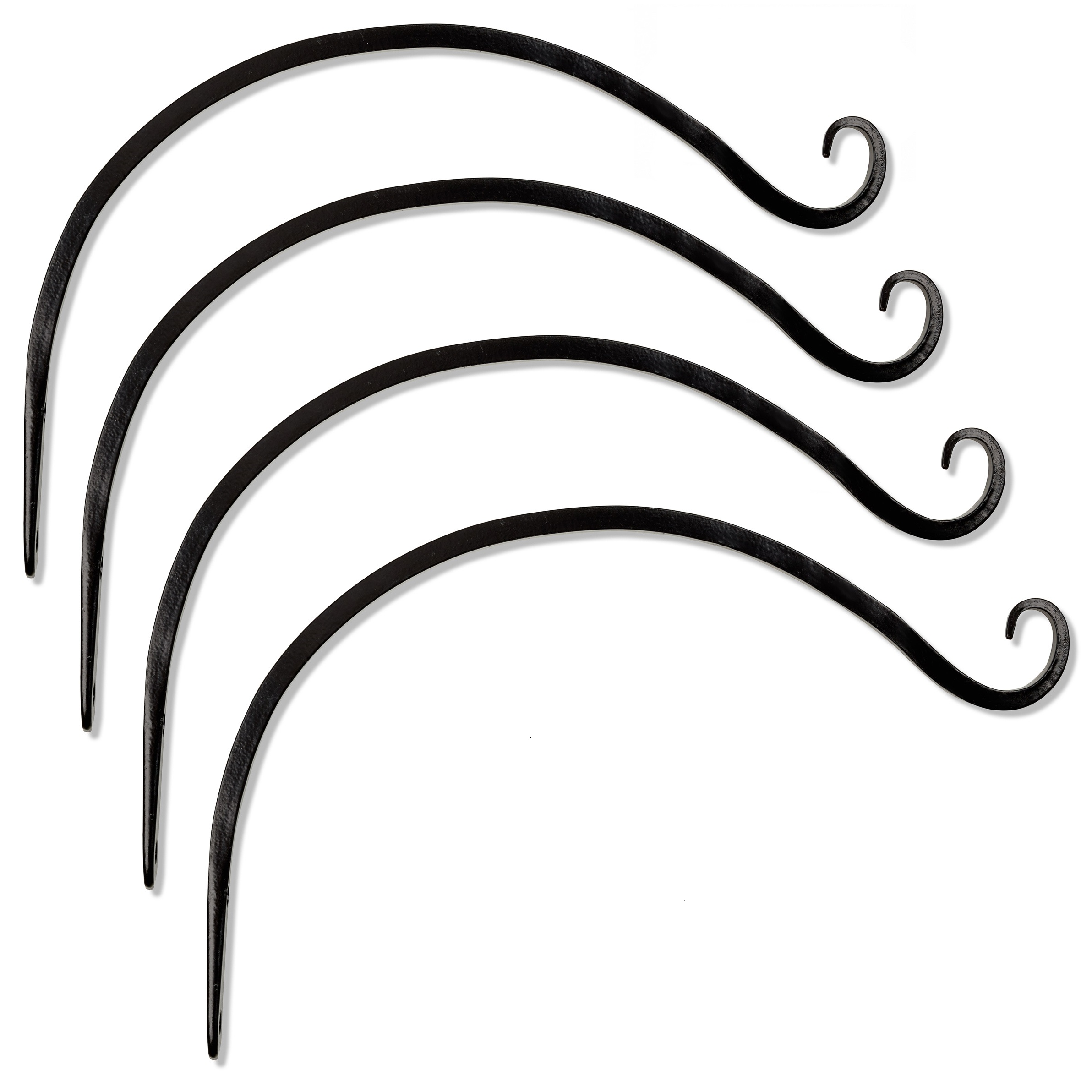 Cast Iron Wall Hooks for Bird Feeders Planters Gray Bunny GB-6837A Fancy Curved Hook White Lanterns Wind Chimes As Wall Brackets and More! 