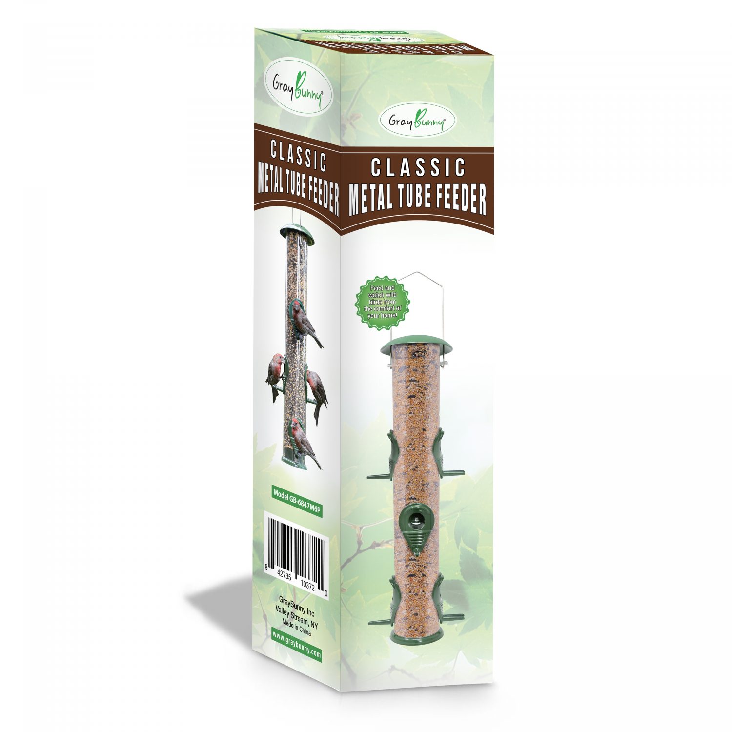 Classic Metal Tube Feeder, Premium Metal Outdoor Birdfeeder With Steel