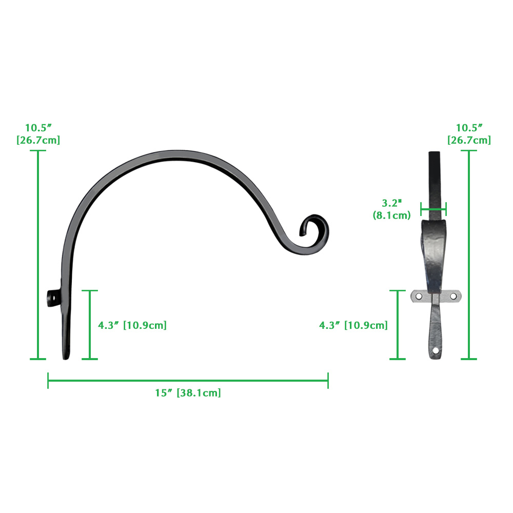 Heavy Duty Hand Forged Wall Hooks, Beautiful Wrought Iron Outdoor ...