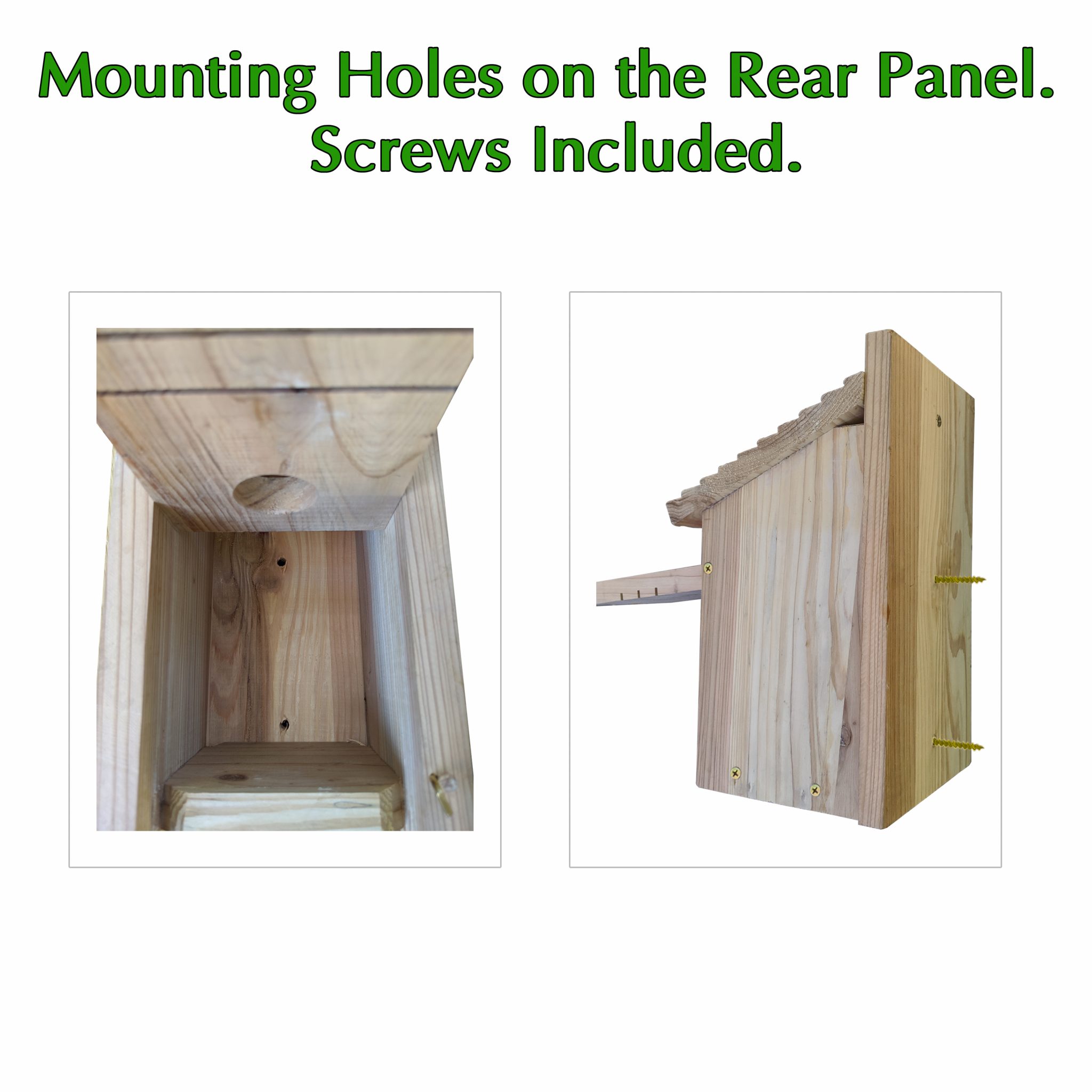 Bluebird House, Solid Wood Birdhouse, Weatherproof Bird House Designed for Easy Cleaning, Secure