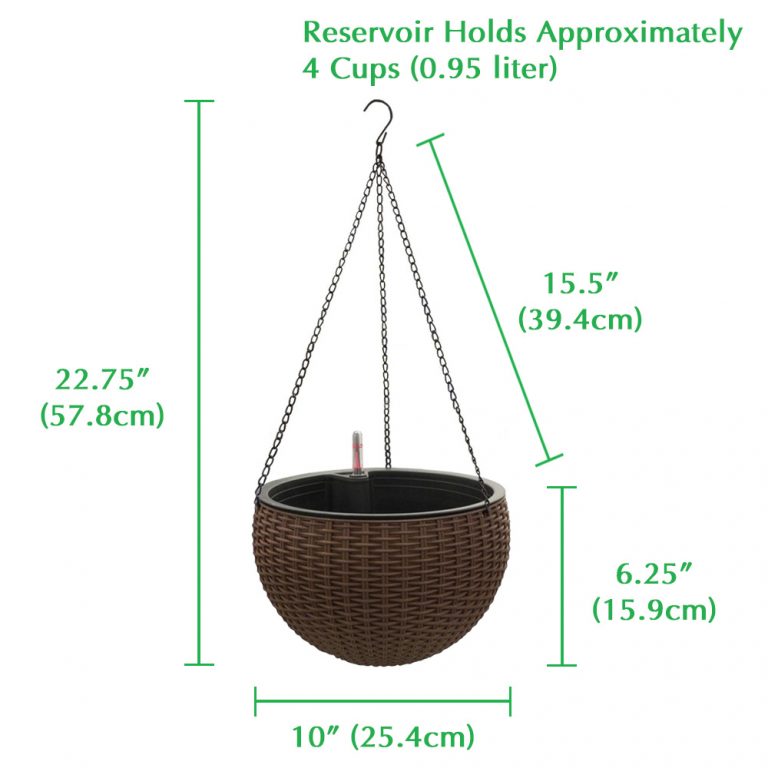 Self-Watering Hanging Planter Baskets with Water Reservoir & Fill ...