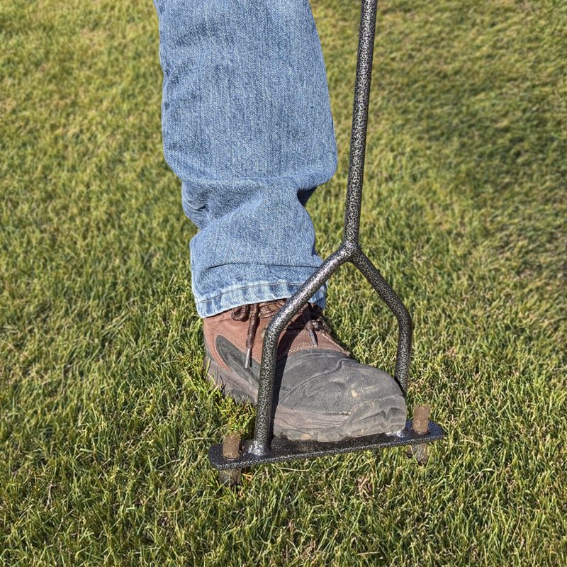 Lawn Coring Aerator, Manual Grass Dethatcher, Core Aeration Tool