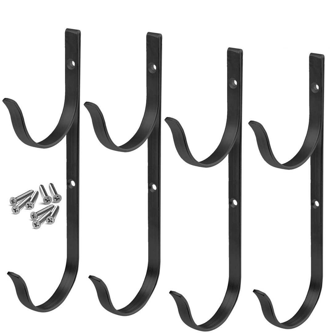 Vacuum Hose,Swimming Pool Accessories and Outdoor Supplies. Micnaron Pool Pole Hanger 6pcs Set Black Aluminium Holder,with Screws.Ideal Hooks for Telescopic Poles,Nets,Skimmers,Leaf Rakes,Brushes 